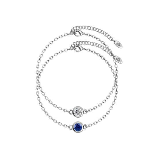 Geburtsstein-Armbänder – Silber, Kristall und Blau - Image 1