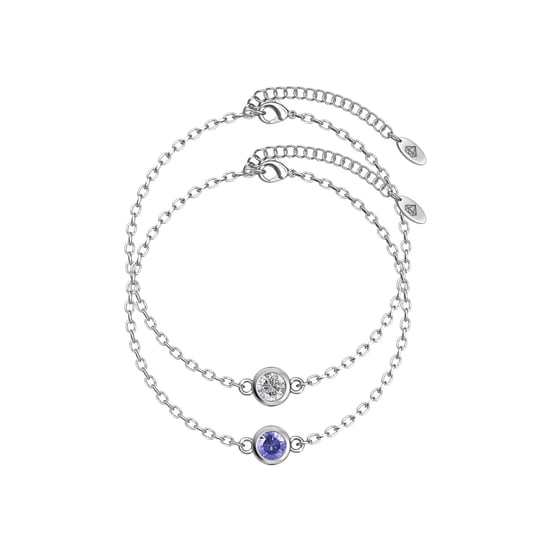 Geburtsstein-Armbänder – Silber, Kristall und Lila - Image 1