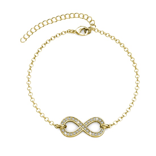 Infinity Eight Armbänder - Gold und Kristall - Image 1