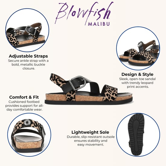 Blowfish Malibu Sandalen mit Leopardenmuster und braunem Fußbett für Damen – Lance - Image 2