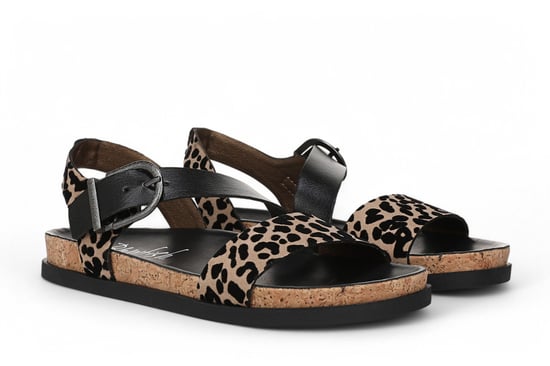 Blowfish Malibu Sandalen mit Leopardenmuster und braunem Fußbett für Damen – Lance - Image 3