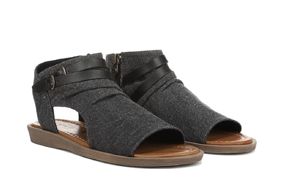 Blowfish Malibu Damen-Sandalen mit Riemchen und niedrigem Keilabsatz, Anthrazit, Denver - Image 3