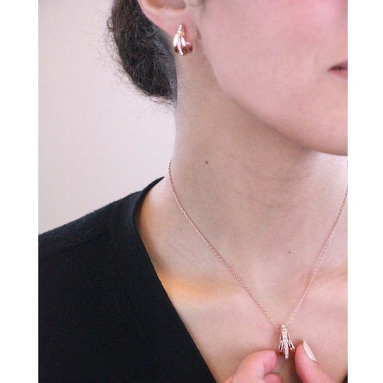 Aurielle Creolen-Sets – Roségold und Kristall - Image 2