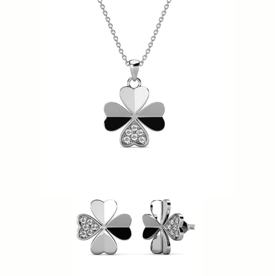 Kleeblatt-Sets - Silber und Kristall - Image 1
