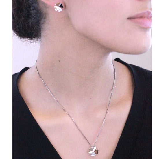 Kleeblatt-Sets - Silber und Kristall - Image 2