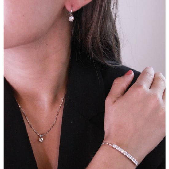 Mia Round Vernice Sets - Silber und Kristall - Image 2