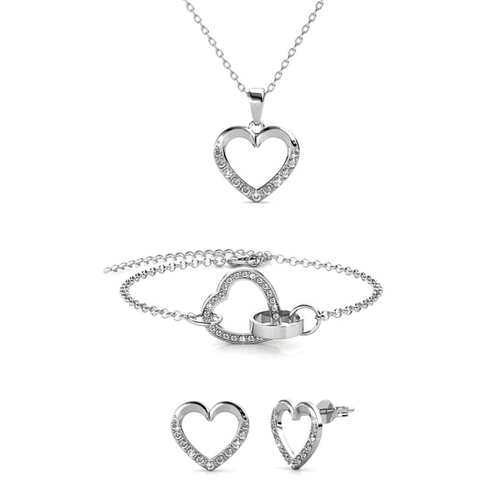 Locked Heart Lovett Zwei Sets - Silber und Kristall - Image 1