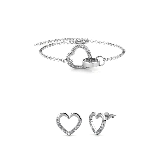 Locked Heart Lovett Sets - Silber und Kristall - Image 1