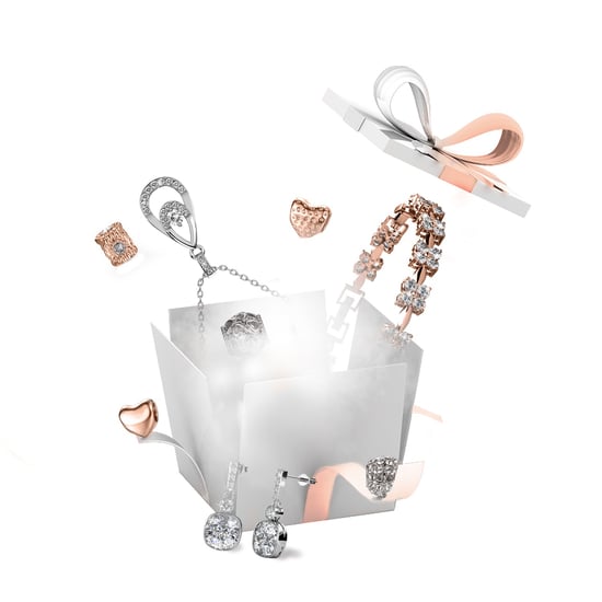 13 Juwelen und 11 Überraschungsperlen für den selbstgemachten Adventskalender – Silber, Roségold, Gold und Kristall - Image 1