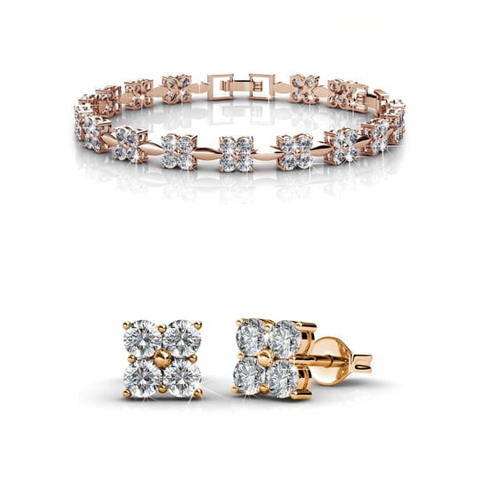 Süße quadratische Sets - Roségold und Kristall - Image 1