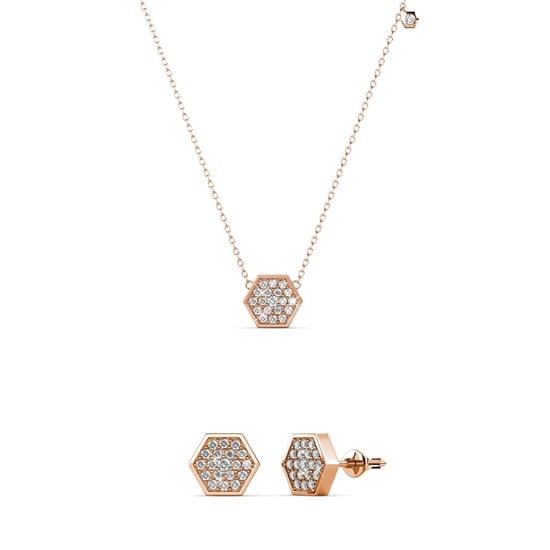 Sechseck-Sets – Roségold und Kristall - Image 1