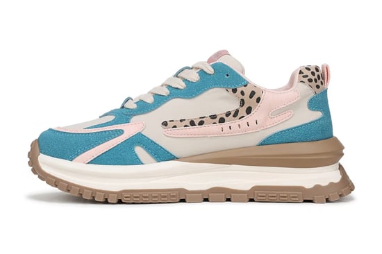 Blowfish Malibu Damen Retro-Sneaker zum Schnüren, Rosa/Blau, Leo - Image 5