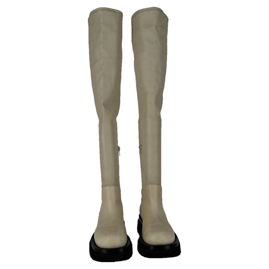 Bottega Veneta Die Lug Überknie-Stiefel aus Elfenbeinleder - Image 4