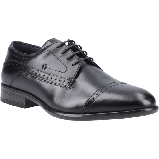 Pod Ralph Leder Herren Schwarze Oxford-Schuhe - Image 1