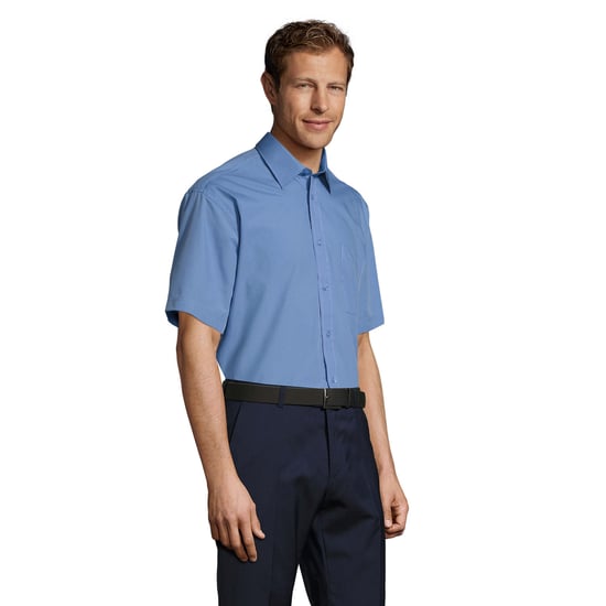 SOLS - "Bristol" Hemd für Herren kurzärmlig (Mittelblau) - Image 3