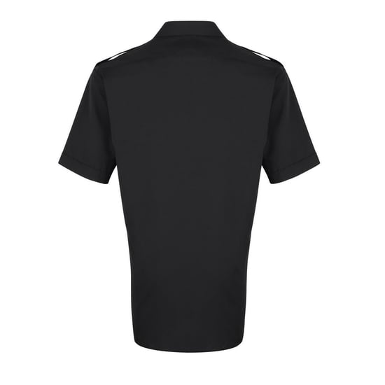 Premier - Pilotenhemd Pflegeleicht für Herren kurzärmlig (Schwarz) - Image 2
