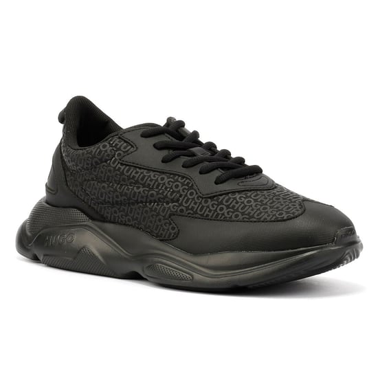 Hugo Leon Runn Monogram Herren Schwarze Turnschuhe - Image 2