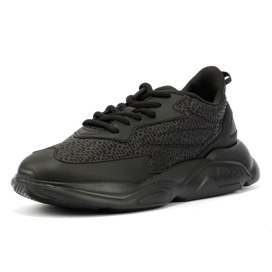 Hugo Leon Runn Monogram Herren Schwarze Turnschuhe - Image 3