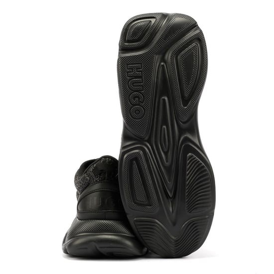 Hugo Leon Runn Monogram Herren Schwarze Turnschuhe - Image 4