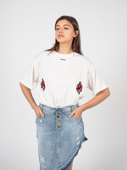 Pinko T-shirt Toccante Damen weiß - Image 3