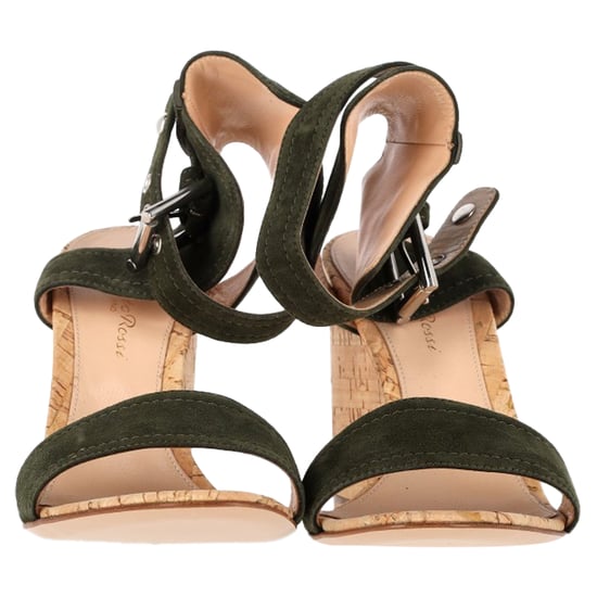 Gianvito Rossi Portofino Keil in grünem Wildleder - Image 2