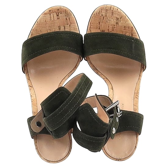 Gianvito Rossi Portofino Keil in grünem Wildleder - Image 3
