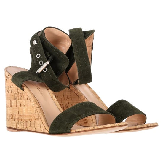 Gianvito Rossi Portofino Keil in grünem Wildleder - Image 4