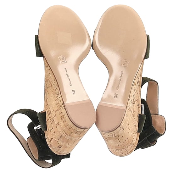 Gianvito Rossi Portofino Keil in grünem Wildleder - Image 6