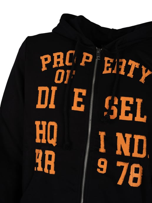 Diesel Sweatshirt Ginn Hood Zip Herren schwarz - Image 3