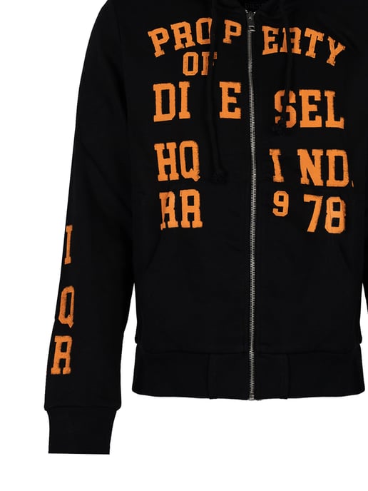 Diesel Sweatshirt Ginn Hood Zip Herren schwarz - Image 4