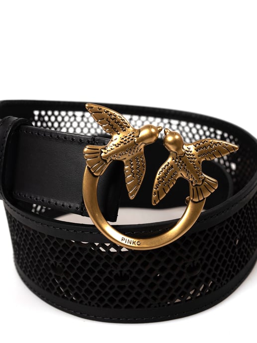 Pinko Gürtel Love Monogram Damen schwarz - Image 2
