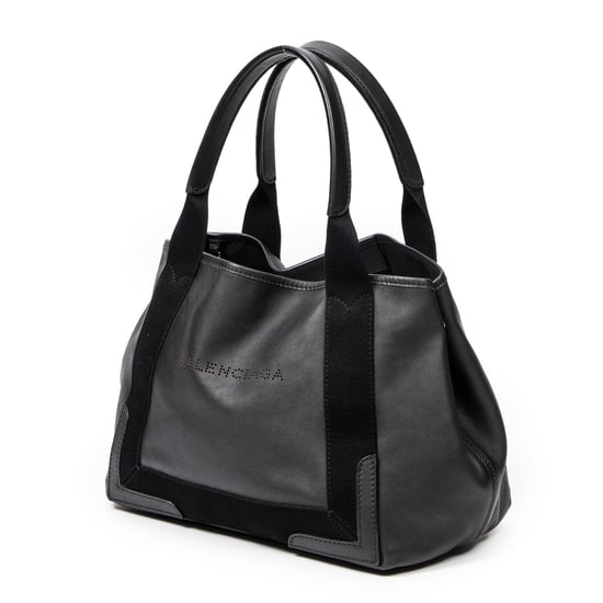 Small Navy Cabas Tote  Umhängetasche - Image 2