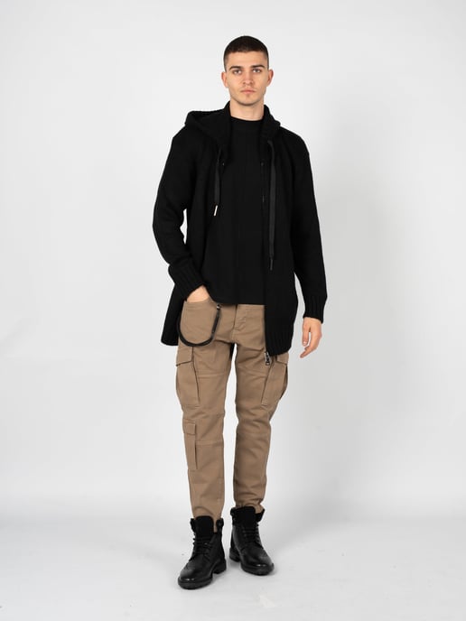 La Haine Inside Us Strickjacke LM007 Herren schwarz - Image 2