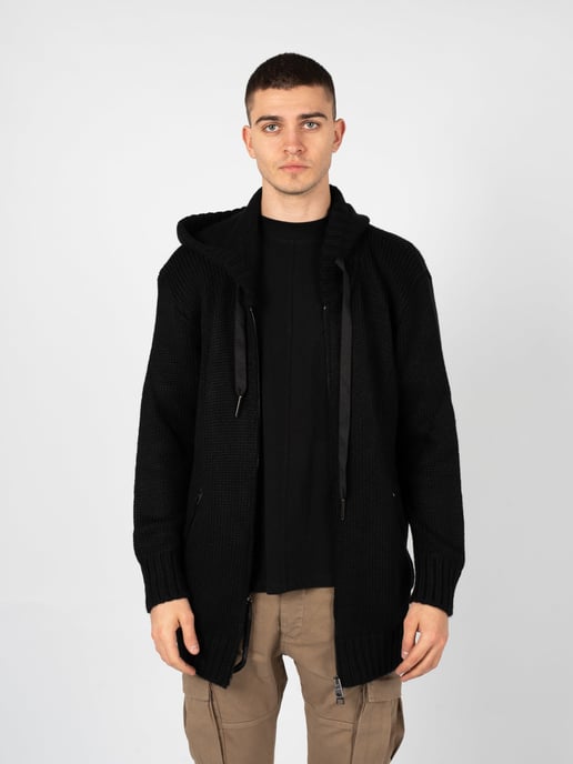 La Haine Inside Us Strickjacke LM007 Herren schwarz - Image 3