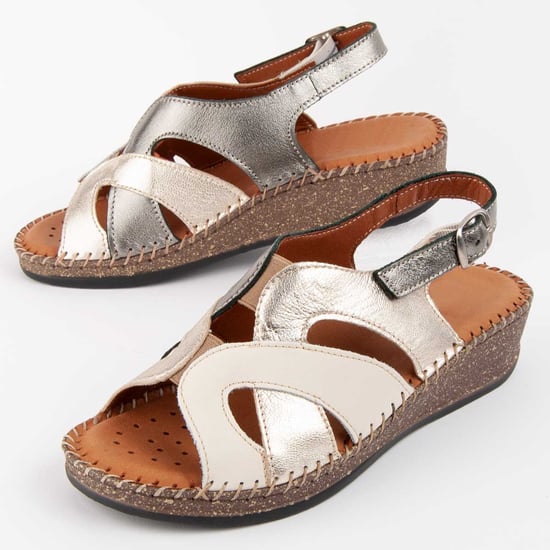 Purapiel Sandale Mit Keilabsatz Leida Beige - Image 6