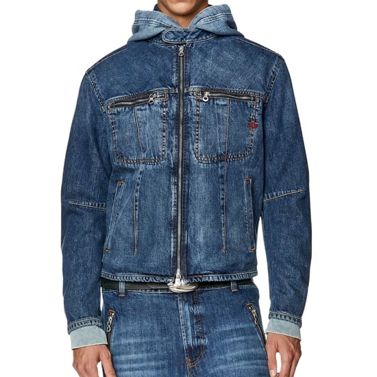 Blaue Jeansjacke mit Diesel-Rückenlogo - Image 3