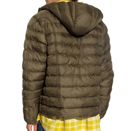 Diesel Plain Khaki Green wattierte Kapuzenjacke - Image 2