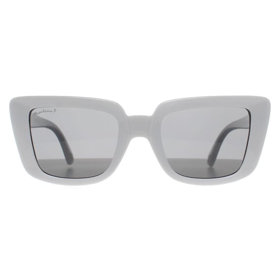 Montana Rectangle Womens Shiny White Smoke Polarized MP193 - Image 1