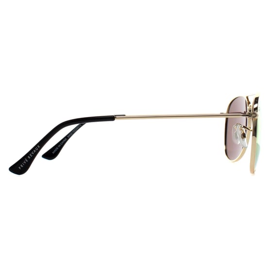 Prive Revaux Pilotenbrille Unisex Champagner Gold Rosa Spiegel Commando Mini - Image 4