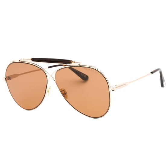 Tom Ford Holden Sonnenbrille mit braunen Gläsern und glänzendem Roségold - Image 2