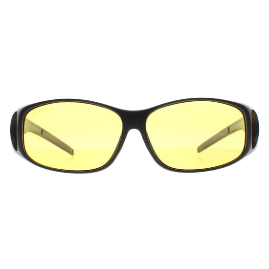 Montana Rectangle Unisex Matte Black Yellow Polarized MFO1 Fit Over Glasses Night Driving Sunglasses - Image 2