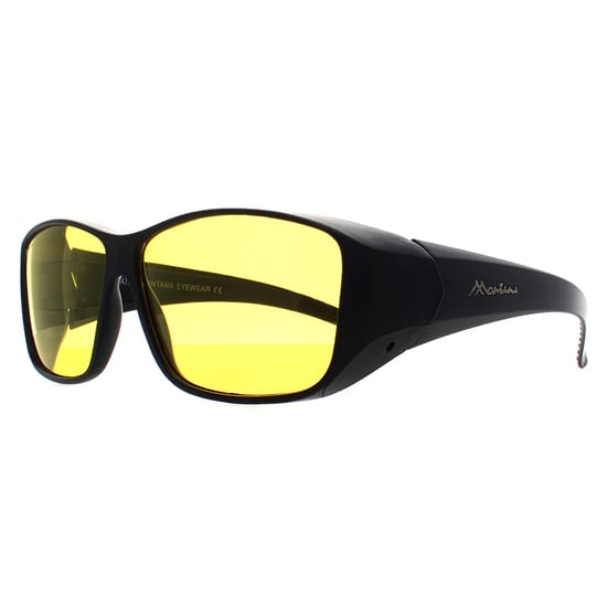 Montana Rectangle Unisex Matte Schwarz Gelb Polarized FO4 Fit Over Glasses Night Driving Sunglasses - Image 3