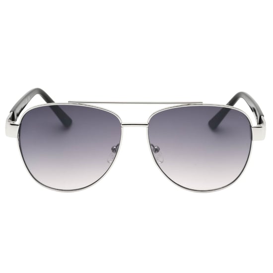 Guess Sonnenbrille mit Farbverlaufsrauchglas und silbernem Rahmen - Image 1