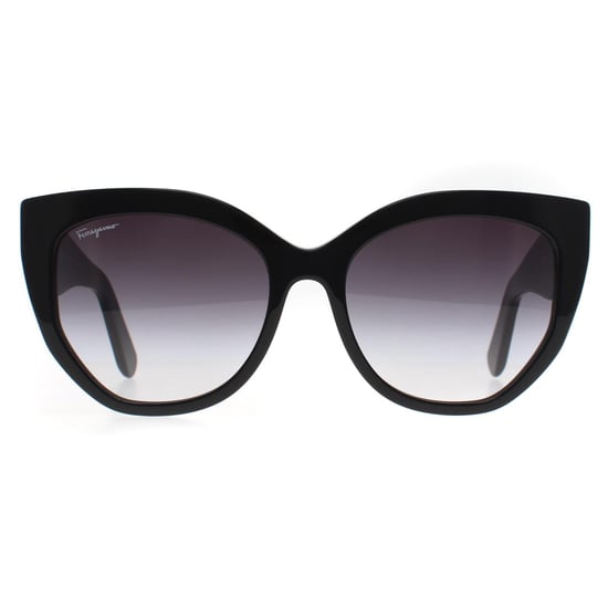 Salvatore Ferragamo Cat Eye Damen Schwarz Grau Farbverlauf SF1061S - Image 2