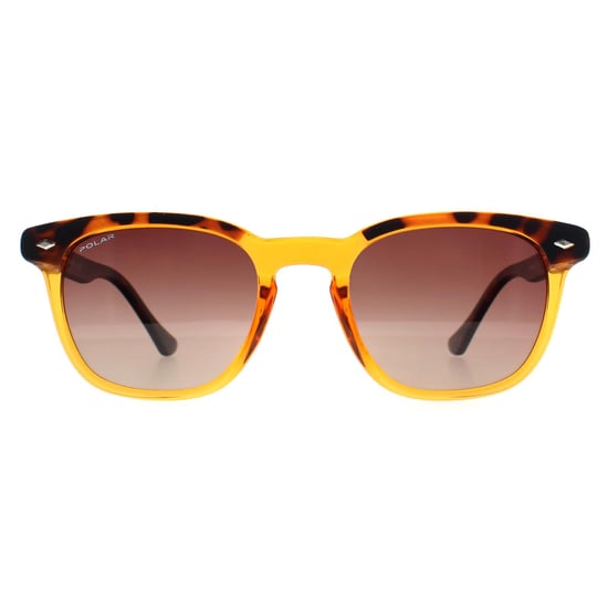 Polar Rectangle Herren Glänzend Kristall Honig Havanna Braun Polarisiert 362 - Image 1