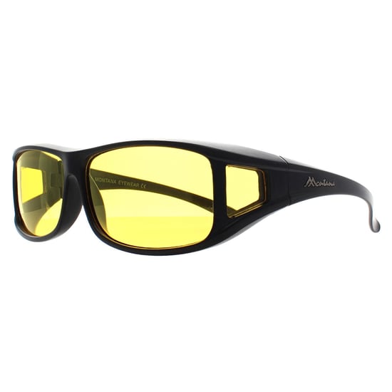 Montana Rectangle Unisex Matte Schwarz Gelb Polarized FO5 Fit Over Glasses Night Driving Sunglasses - Image 3