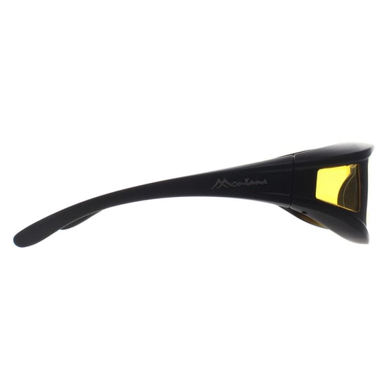 Montana Rectangle Unisex Matte Schwarz Gelb Polarized FO5 Fit Over Glasses Night Driving Sunglasses - Image 4