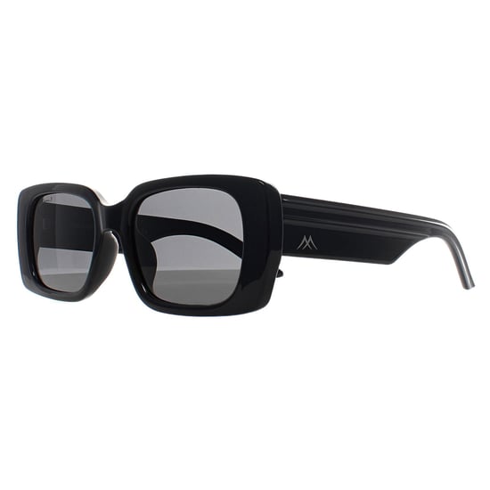 Montana Rectangle Womens Shiny Black Smoke Polarized MP194 - Image 3