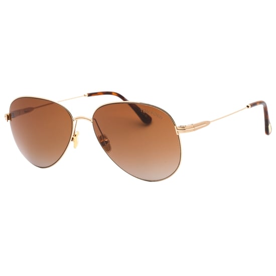 Tom Ford Porsche Sonnenbrille mit dunkelbraunen Gläsern und goldenen Gläsern - Image 2
