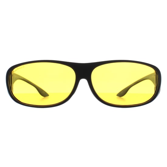 Montana Rectangle Unisex Matte Schwarz Gelb Polarized FO2 Fit Over Glasses Night Driving Sunglasses - Image 2
